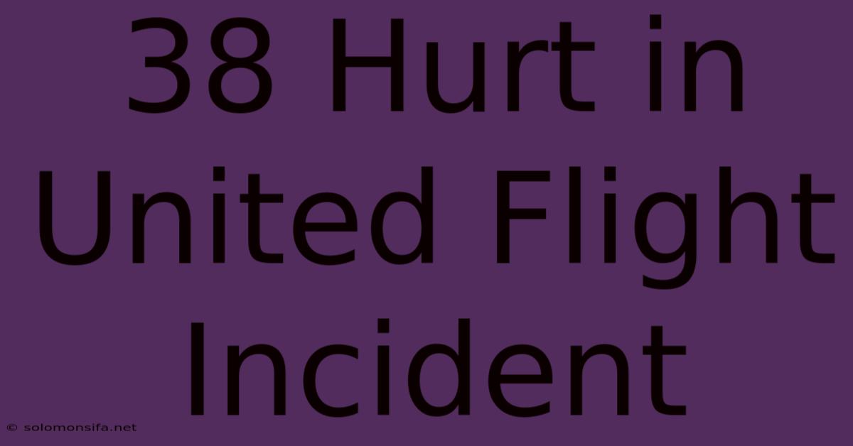 38 Hurt In United Flight Incident