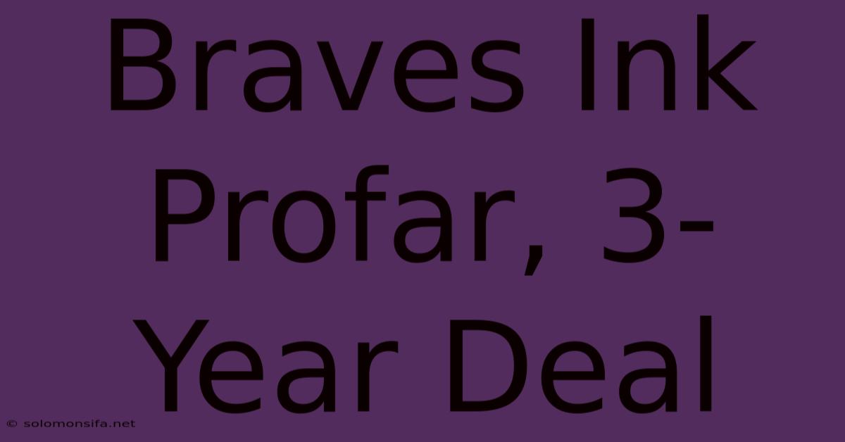 Braves Ink Profar, 3-Year Deal