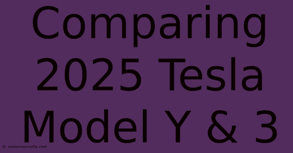 Comparing 2025 Tesla Model Y & 3