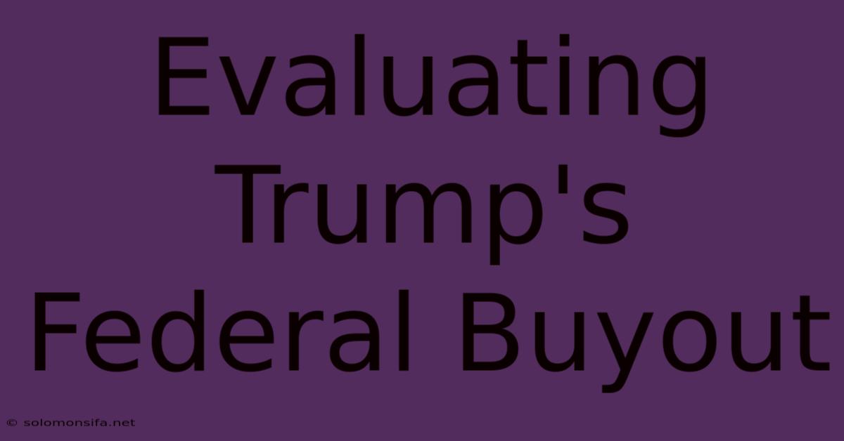 Evaluating Trump's Federal Buyout