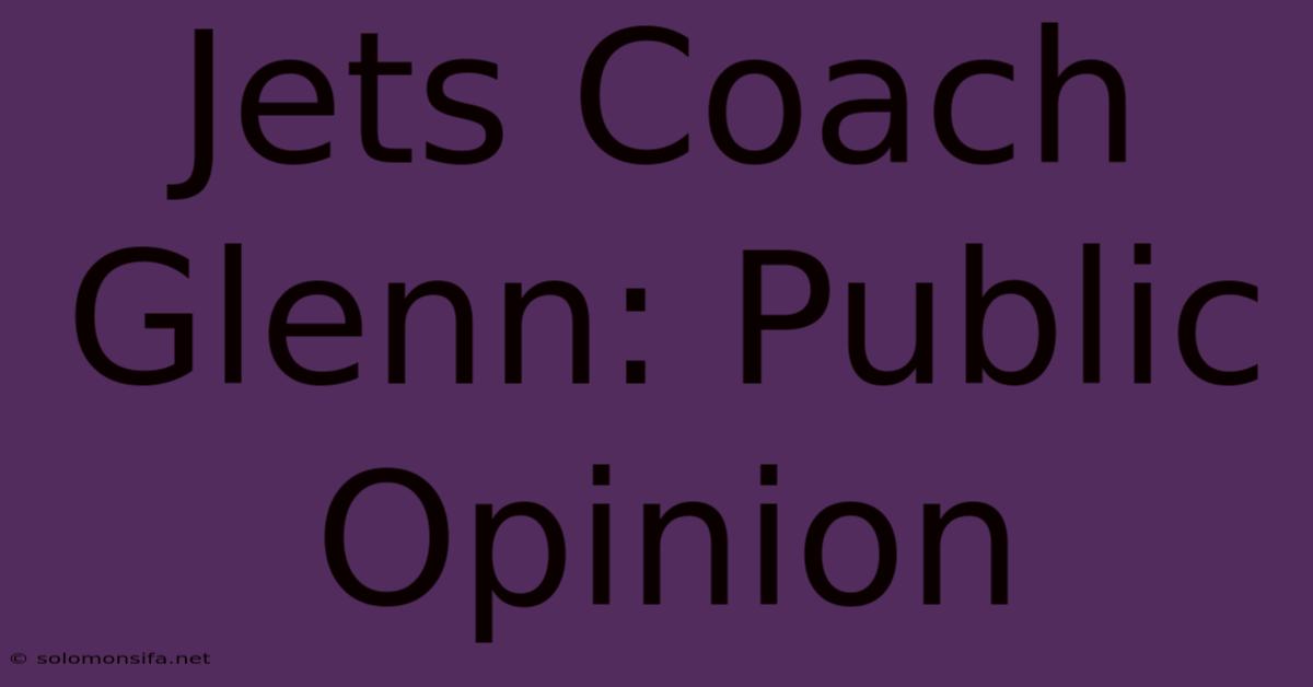 Jets Coach Glenn: Public Opinion