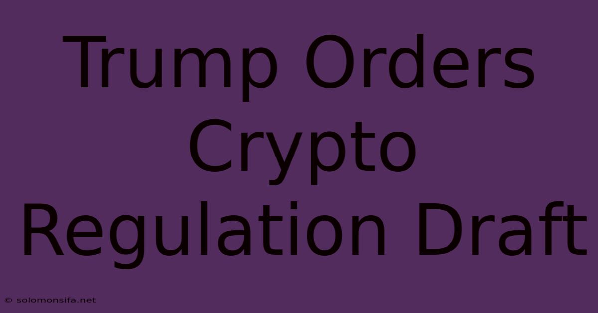 Trump Orders Crypto Regulation Draft